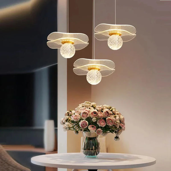 Suspension Lotus Cristal LED Personnalisée