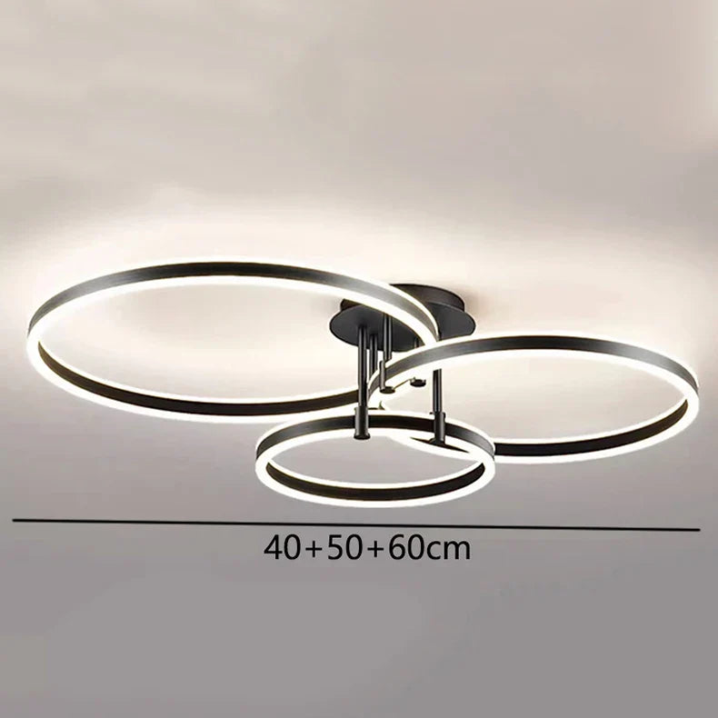 Plafonnier LED intelligent nordique pour une décoration de maison moderne.