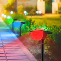 Projecteurs 2 en 1 - Lumière Solaire Extérieur Sans Fil - 20/18LEDs RVB - Changement de Couleur - Étanche - Lampe Murale Solaire pour le Patio et le Jardin