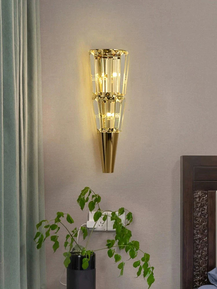 Applique murale en cristal de luxe et légèreté