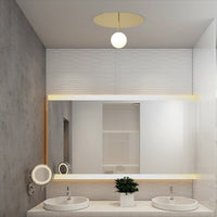 Plafonnier LED Auggie: Base Circulaire & Perle Lumineuse