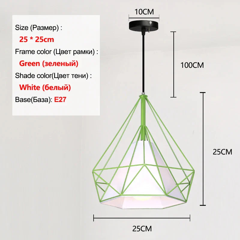 Lustre Cage à Oiseaux Moderne Loft