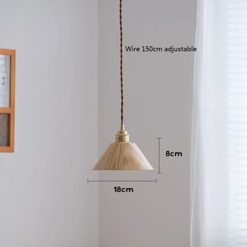 Suspension LED en bois au design nordique loft et moderne