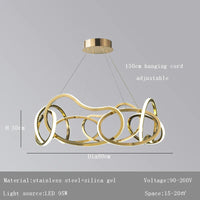 Lustre Moderne 2024 avec Lampes LED Suspendues en Silicone - Éclairage de Luxe