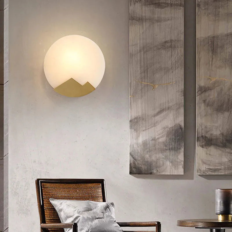 Applique murale nordique minimaliste en marbre - Design scandinave