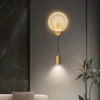 Applique murale design en laiton avec 3 luminaires interchangeables
