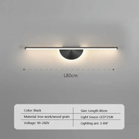Applique murale nordique minimaliste LED - Longueur élégante