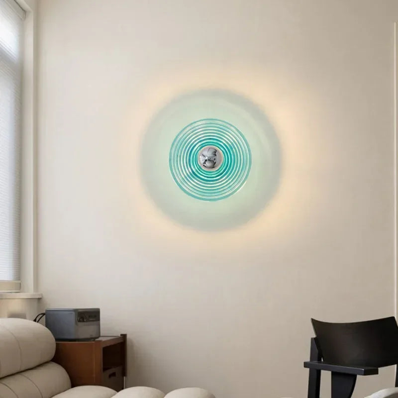 Appliques Murales Modernes à LED Motif d'Eau Design en Verre Simples Décoratives