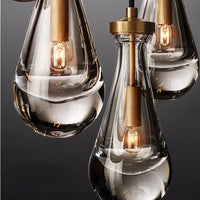 Suspensions en verre cristal avec gouttelettes d'eau