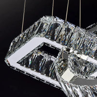 Lustre design en cristal doré pour une ambiance moderne dans votre salle à manger