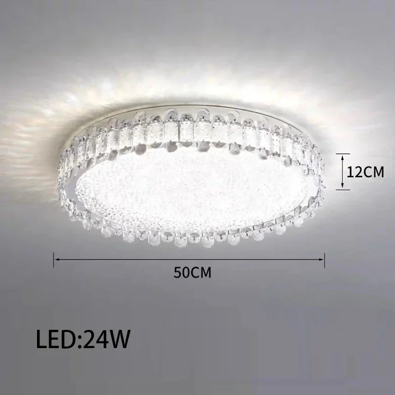 Lustre moderne en cristal avec lampes LED pour une décoration sophistiquée