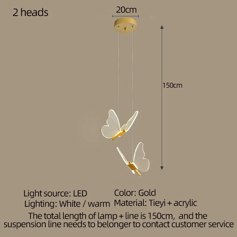 Lustre Papillon LED pour Éclairer vos Espaces