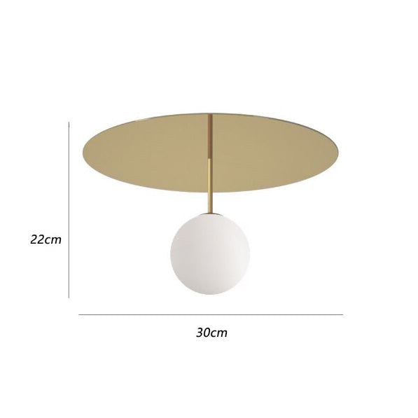 Plafonnier LED Auggie: Base Circulaire & Perle Lumineuse