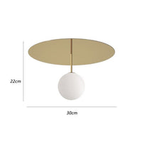 Plafonnier LED Auggie: Base Circulaire & Perle Lumineuse