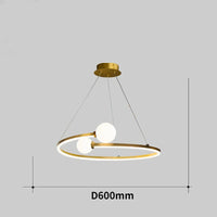 Lustre Nordique à Anneau LED Suspension, Éclairage et Luminaires