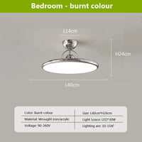 Plafonnier LED nordique en fer crème avec soucoupe volante - Édition Spéciale