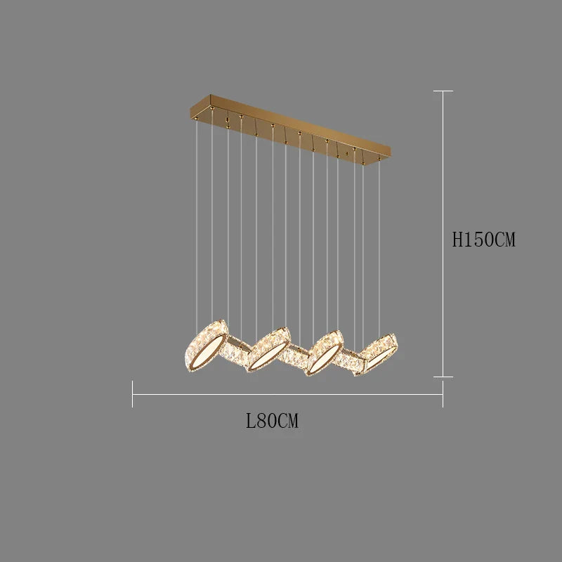 Lustre de maison moderne: Éclairage de plafond LED en cristal
