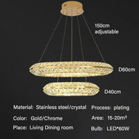 Lustre de luxe en cristal LED pour hôtel & bar prestige