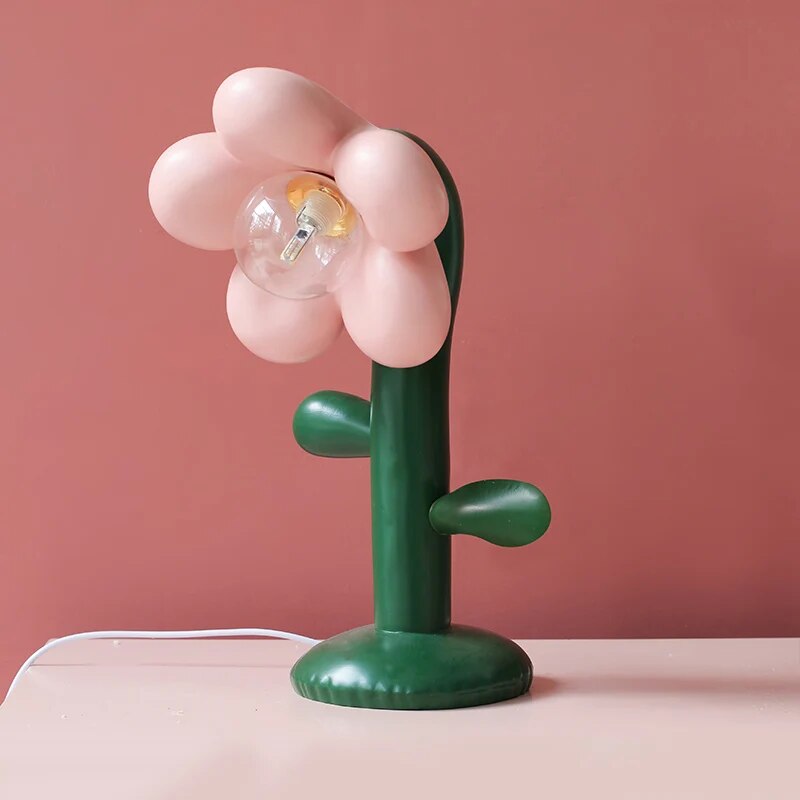 Lampe de table florale innovante