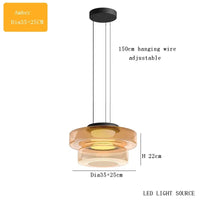Lustre en verre italien minimaliste