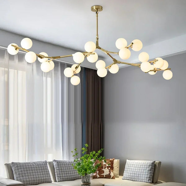 Lustre moderne LED Arbre et Verre
