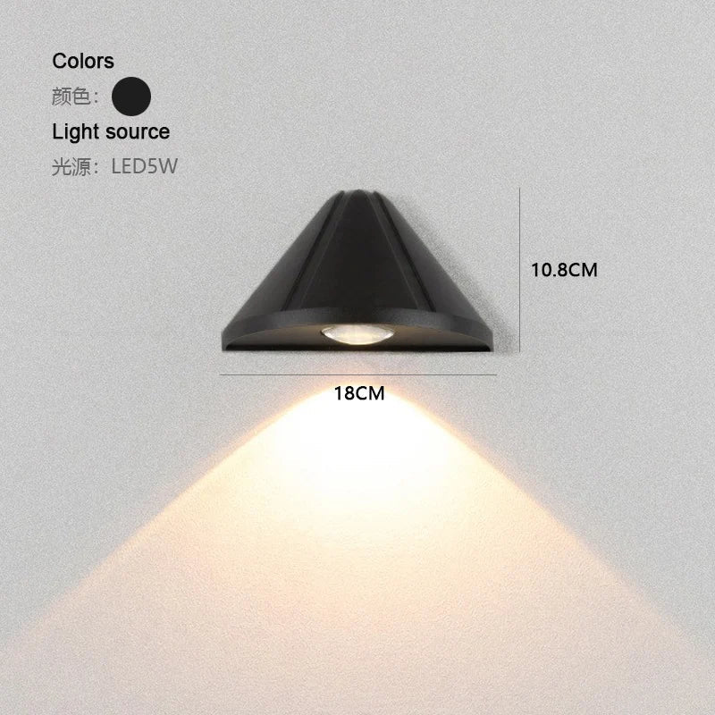 Applique murale LED étanche pour intérieur et extérieur, lumière IP65