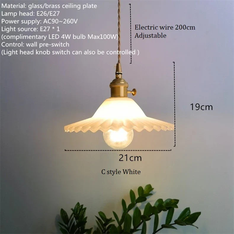 Suspension nordique vintage rustique en cuivre Wabi-Sabi Luminaire - Édition Limitée