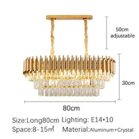 Lustre en cristal luxueux avec éclairage LED pour intérieur - Élégance illuminée