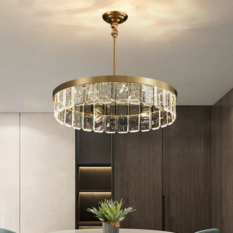 Lustre en cristal multicouche nuage et brume pour hôtel - Corps en acier de luxe