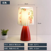 Lampe de bureau rétro rouge chaleureuse