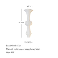 Lustre Nordique Wabi Sabi Vent Papier de Riz Suspension LED Lumières