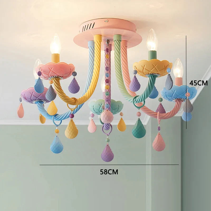 Lustre Crystal Candle LED suspensions