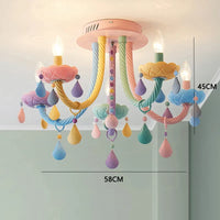 Lustre Crystal Candle LED suspensions