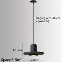 Suspension Industrielle Rétro Luminaire LED Nordique pour Bar Salle À Manger Chambre