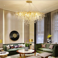 Lustre en Cristal LED de Luxe Moderne pour un Intérieur Élégant