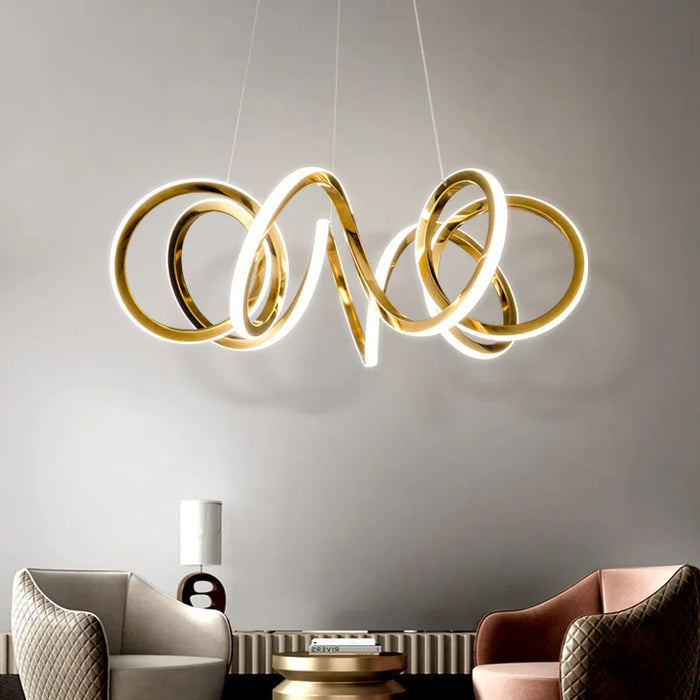 Lustre Moderne 2024 avec Lampes LED Suspendues en Silicone - Éclairage de Luxe