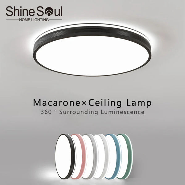 Plafonnier Macaron Nordique Moderne à LEDs pour Maison Cosy