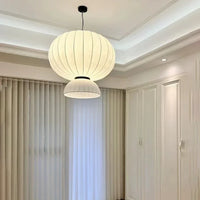 Suspension LED en soie minimaliste pour le restaurant-bar Wabi Sabi de la chambre à la salle à manger