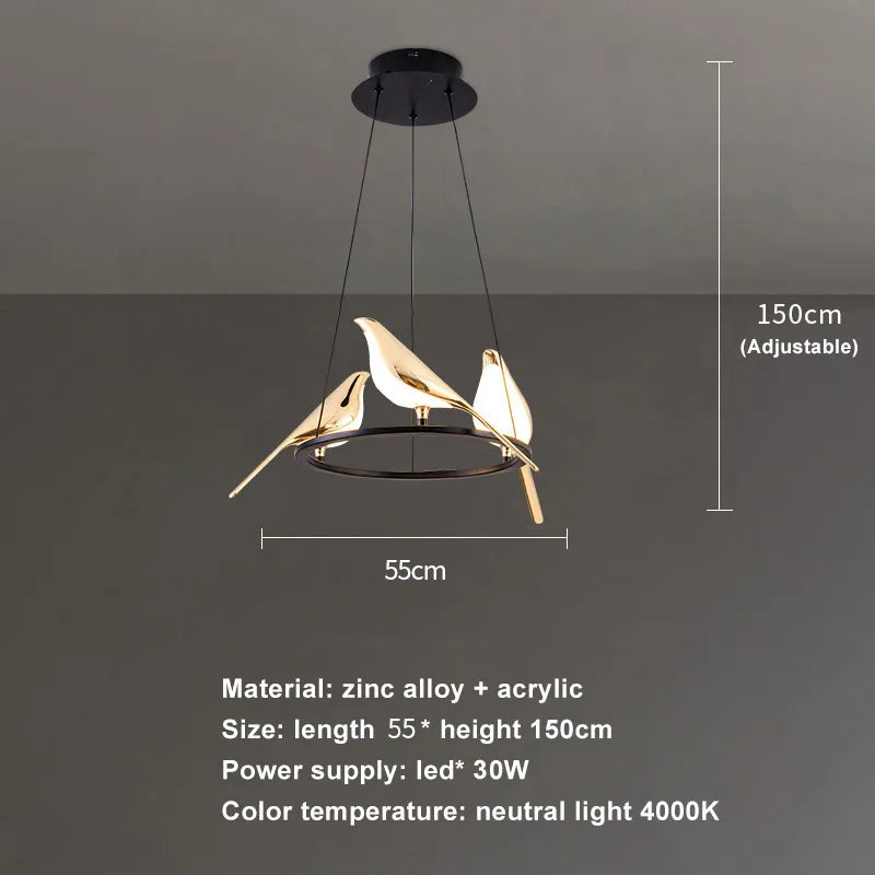 Suspension luminaire Nordique Créatif LED "Luxury Glow"