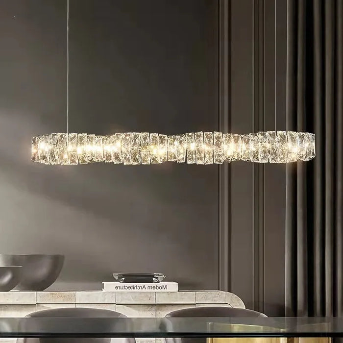 Lustre Led cristal K9 de luxeuspendu