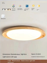 Plafonnier Wabi-Sabi Spectre Complet LED en Bois Massif Rondin - Édition Limitée