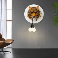 Applique Murale Nordique Vintage en Résine Animaux Bouledogue et Gorille Créatif