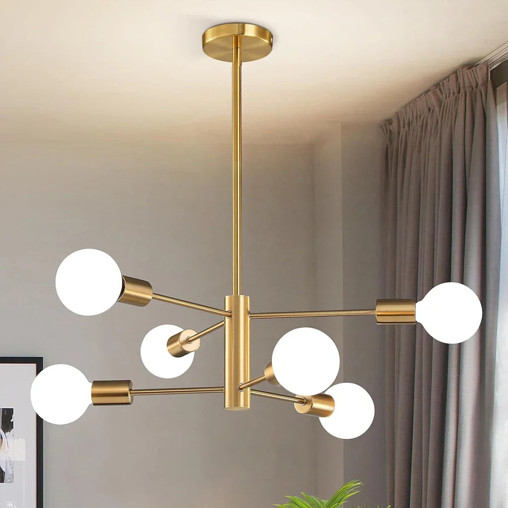 Lustre moderne Spoutnik Satellite à 2/4/8 têtes suspendu - Collection Étoiles Filantes