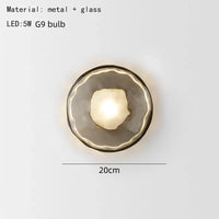 Applique Murale Nordique en Verre Transparent et Métal Doré pour Divers Espaces - Collection Scandinave