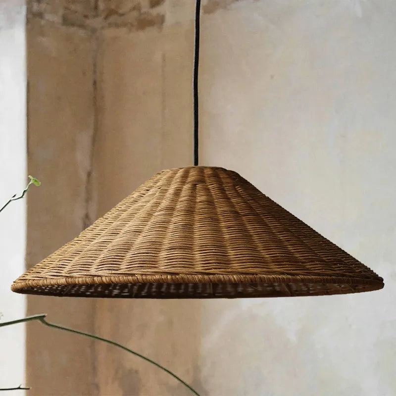 Suspension Zen en rotin de bambou