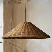Suspension Zen en rotin de bambou