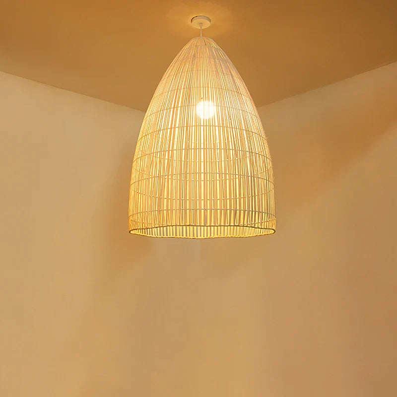 Suspension Luminaire Nordique en Rotin Wabi-Sabi LED pour Salon, Salle à Manger, Restaurant et Bar