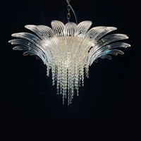 Lustre LED Moderne Européen avec Décoration en Cristal