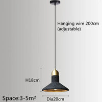 Suspension Industrielle Rétro Luminaire LED Nordique pour Bar Salle À Manger Chambre