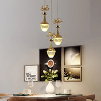 Lustre de luxe en cristal avec LED - Style minimaliste créatif